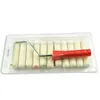 Mini plastic handle wool wall paint roller brush covers and steel frame set