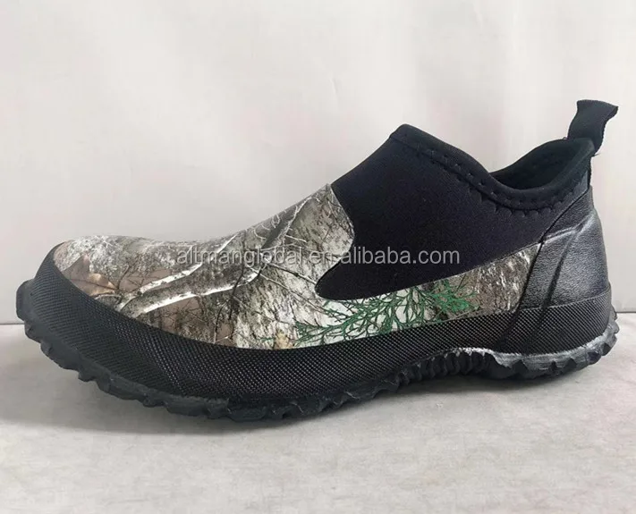 Duck And Fish Men Neoprene Ankle Hunting Work Shoe Buy Neoprene Duck Shoes,Neoprene Camo Shoes