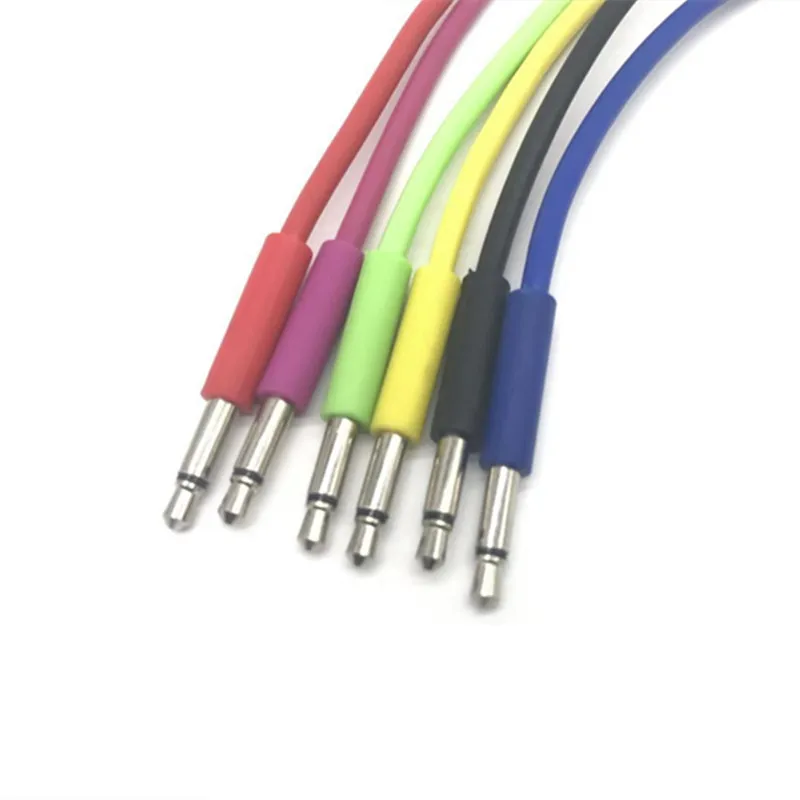 Customized High Flexible Patch Cable 3.5 Mono To 3.5 Mono Plug Audio