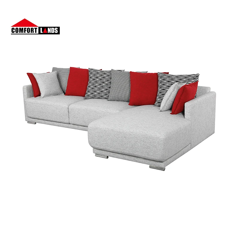 Living room modern design hot sale L shape couch sofa