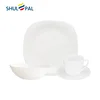 High Shock resistant opal glass 16pcs square vajilla set