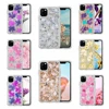 2 in1 Dried Flower for iPhone 11 Clear Case 11Pro Max 6.1"for Girl Floral Printing Unique TPU PC 7 8 Cover for Samsung S9 S10+