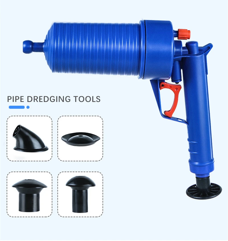 Air Power Drain Blaster Gun Highpressure Manual Sink Plunger Opener
