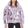 Purple women winter down jacket 100% White Goose Down Jacket Copper Foil Oversized fit heavy winter jacket