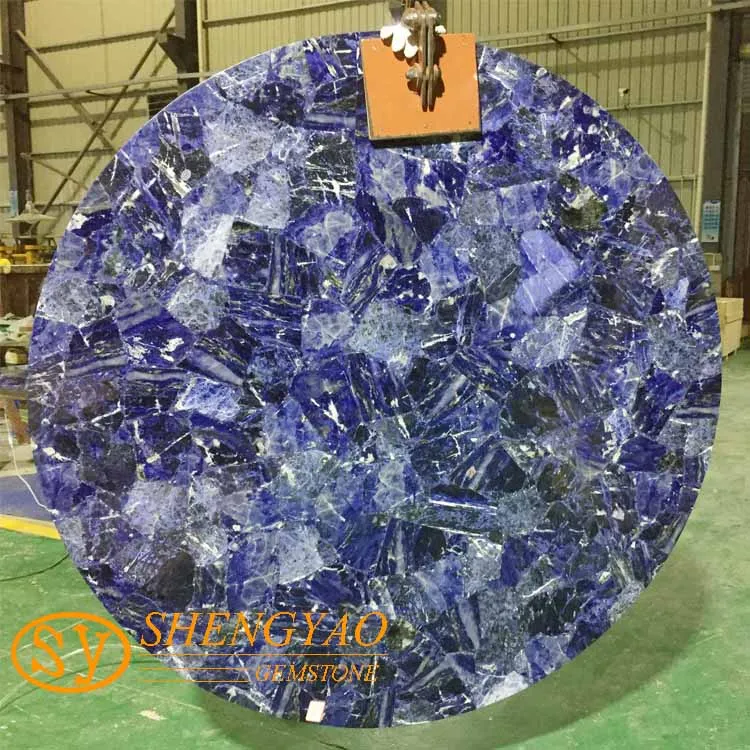 High Quality Natural Blue Marble Sodalite Blue Gemstone Table Top Buy