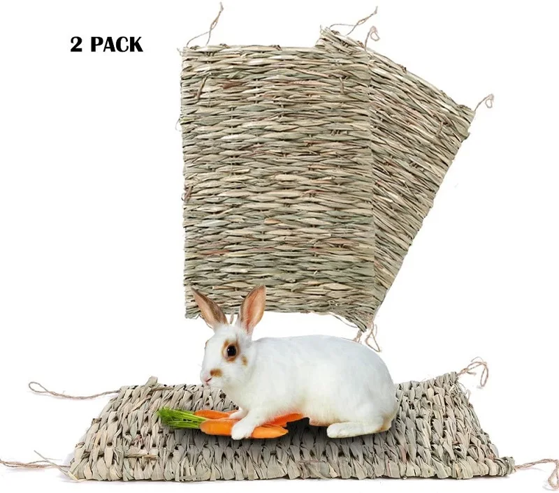 Rabbit Mat,Grass Mats For Rabbits,Safe & Edible Rabbit Mats For Cages,Bunny 