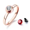 Jiushang jewelry custom detachable stainless steel zirconia engagement ringrings jewelry women diamond wedding rings with 2 repl