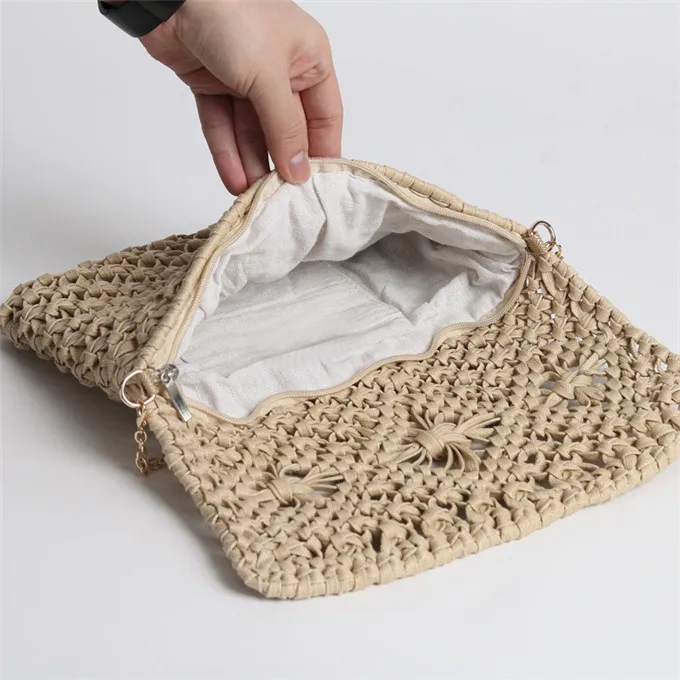 w6289 女士纯棉钩针编织肩皮包波西米亚斜挎包