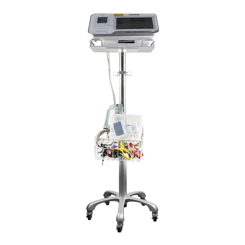 product hospital medical stainless steel monitoring instrument trolley for ecg ultrasound cart-70