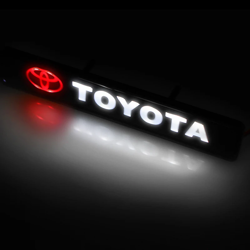 Car Logo Led Light Car Front Grille Emblem Badge Illuminated Decal