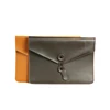 Custom men woman vegetable tanned leather multifunction office documents bags A4 paper file pouch envelope bag conference