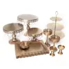 Wedding Birthday Dessert Cupcake Pedestal Display with Beads Cake Stand