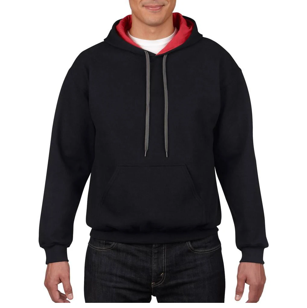 cvc 60/40 男士刺绣标志时尚黑色连帽衫/连帽衫 - buy high quality