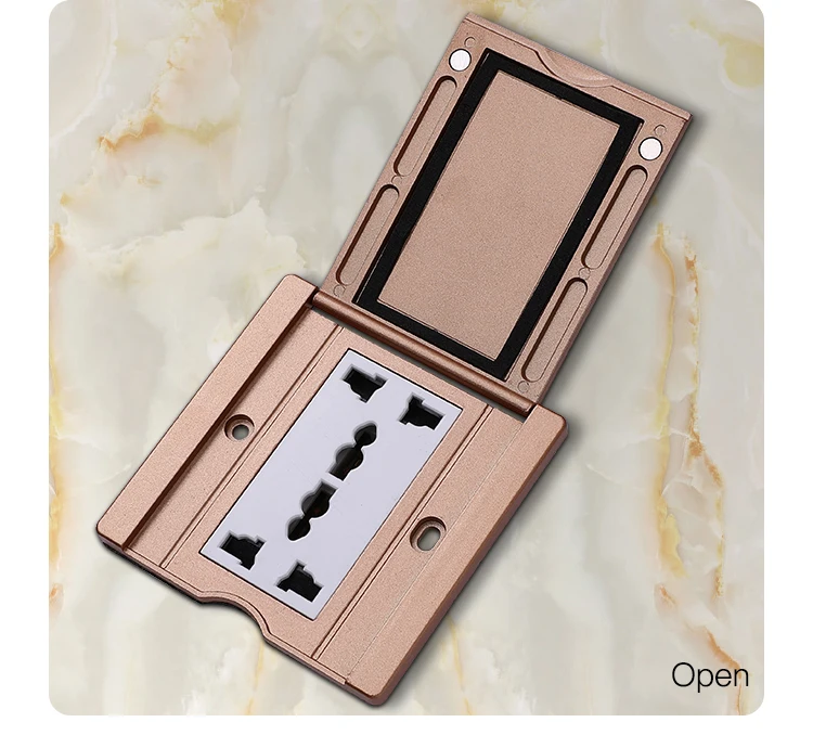 Small American Standard multi module electrical open floor socket