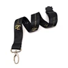 High Quality Sublimation Silver Metallic Logo Business Card Holder Lanyard