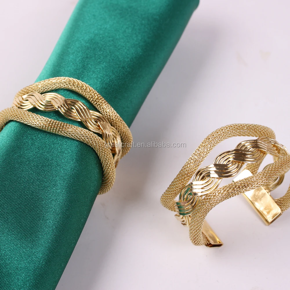 Diy Wire Round Champagne Napkin Rings For Home Decoration Buy Diy