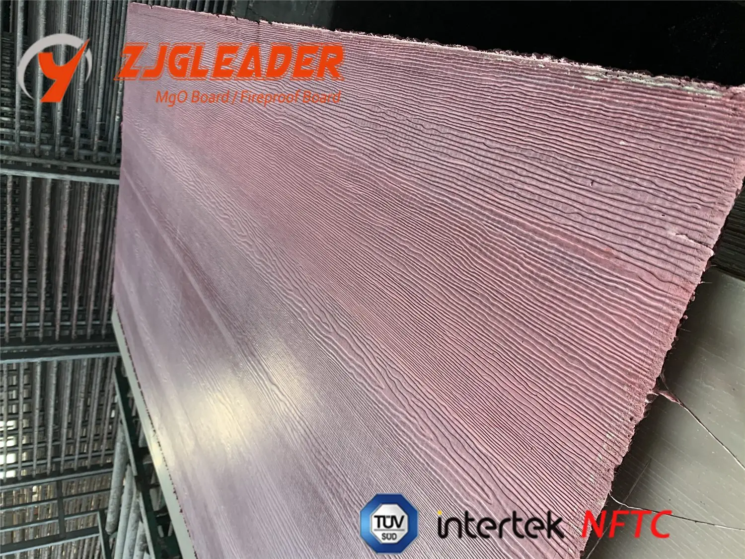 Mgo Fireproof Board Magnesium Oxide Board With Wood Grain Surface for Partition, Wall Panel