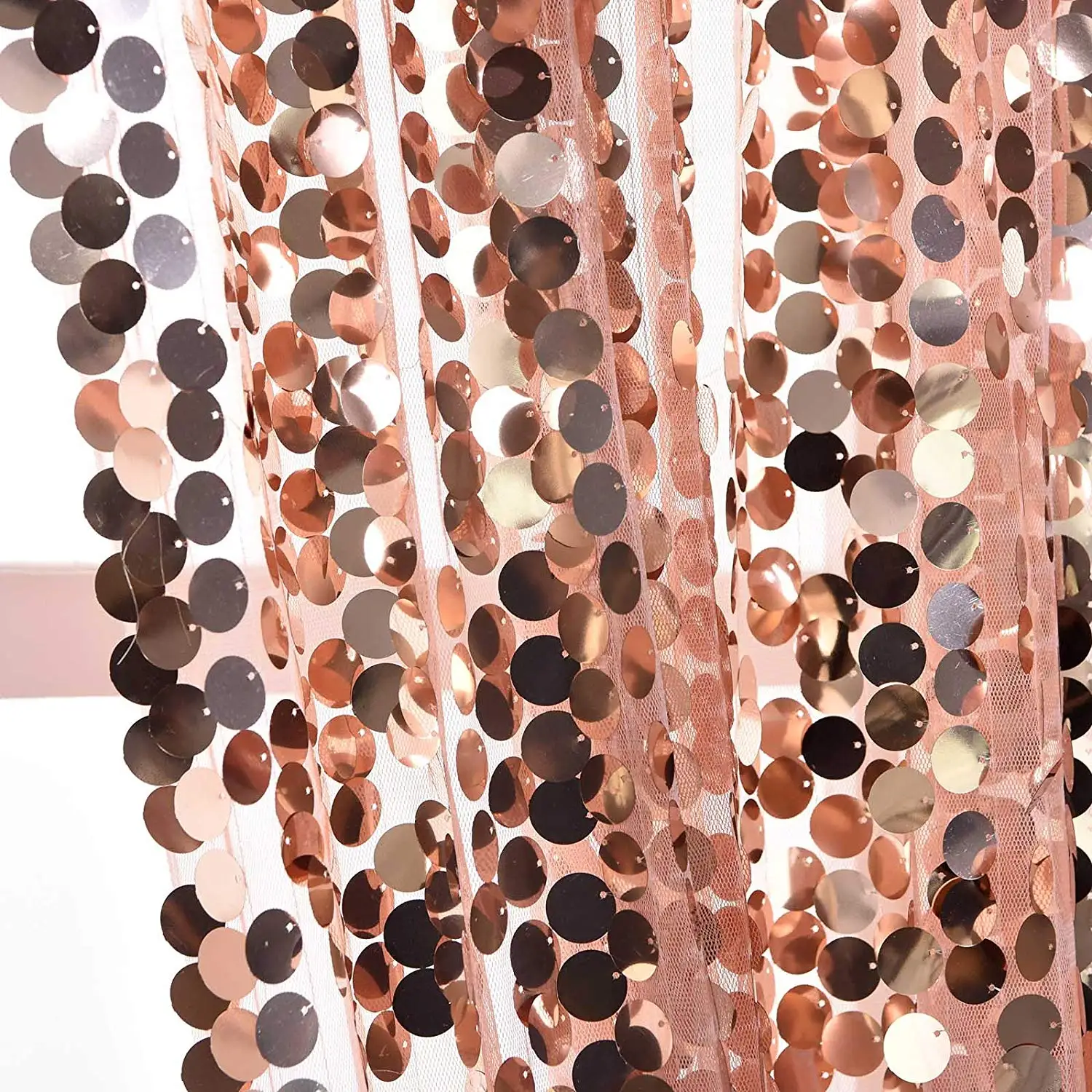 热卖闪光 18毫米腮红大亮片窗帘背景为餐厅阳台咖啡窗帘