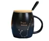 Promotional black rice husk ceramic bisque coffee mug cup wine barrel shaped