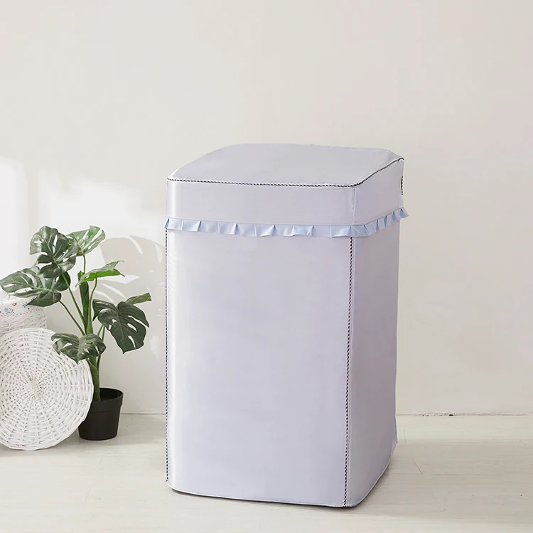 Modern Solid Color Large Size Waterproof Dustproof Sunscreen Washing Machine Protective Cover