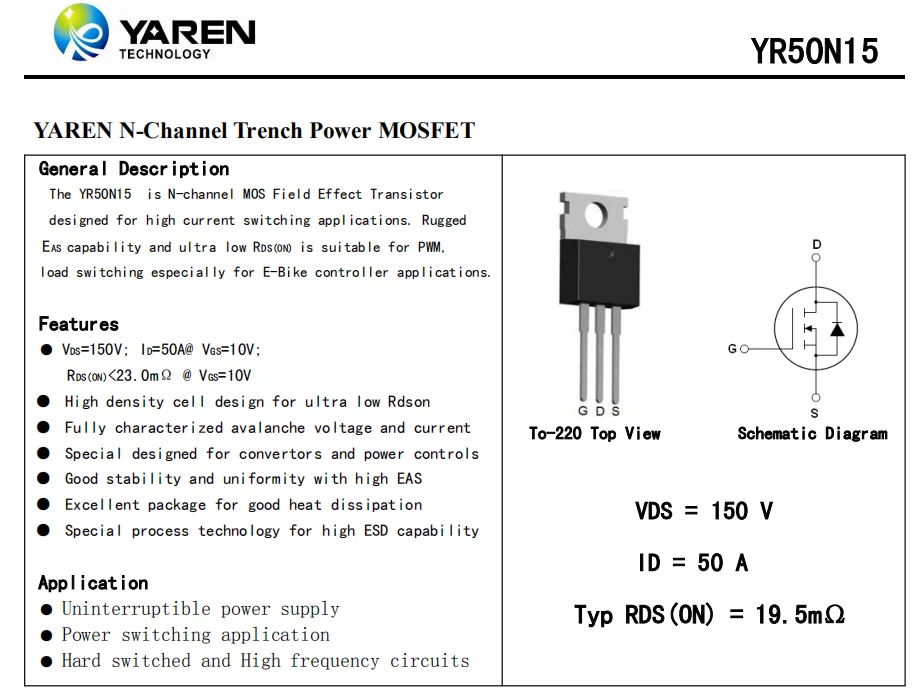 10 x FB17N50L IRFB17N50L Power MOSFET TO-220 500V 17A 