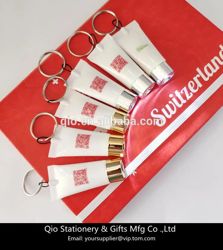 Mini Led Cosmetic Keychain And Led Toothpaste Keyring For Promotion