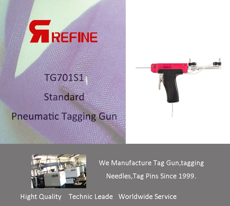 Tg701s1 Pneumatic Std Tag Gun Tagging Needle For Garment Packaging