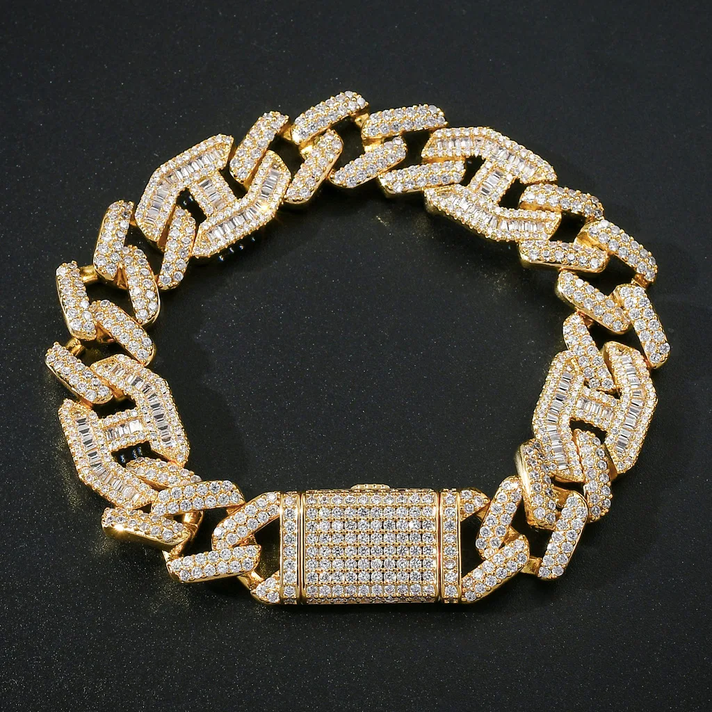Fashion Prong Cuban Link Chains Necklaces 14mm Hiphop Silver/gold Color ...