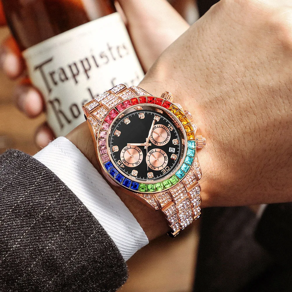 【超激得豊富な】メンズ腕時計 CZパヴェダイヤ　腕時計　最高級 腕時計(アナログ)