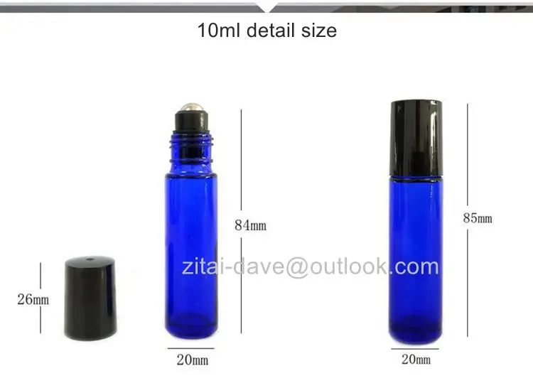Wholesale round shape glass 15ml roll on empty bottle essential oil roller   10ml clear glass roll on bottle 10ml clear roll on bottle glass with stainless steel roller perfume