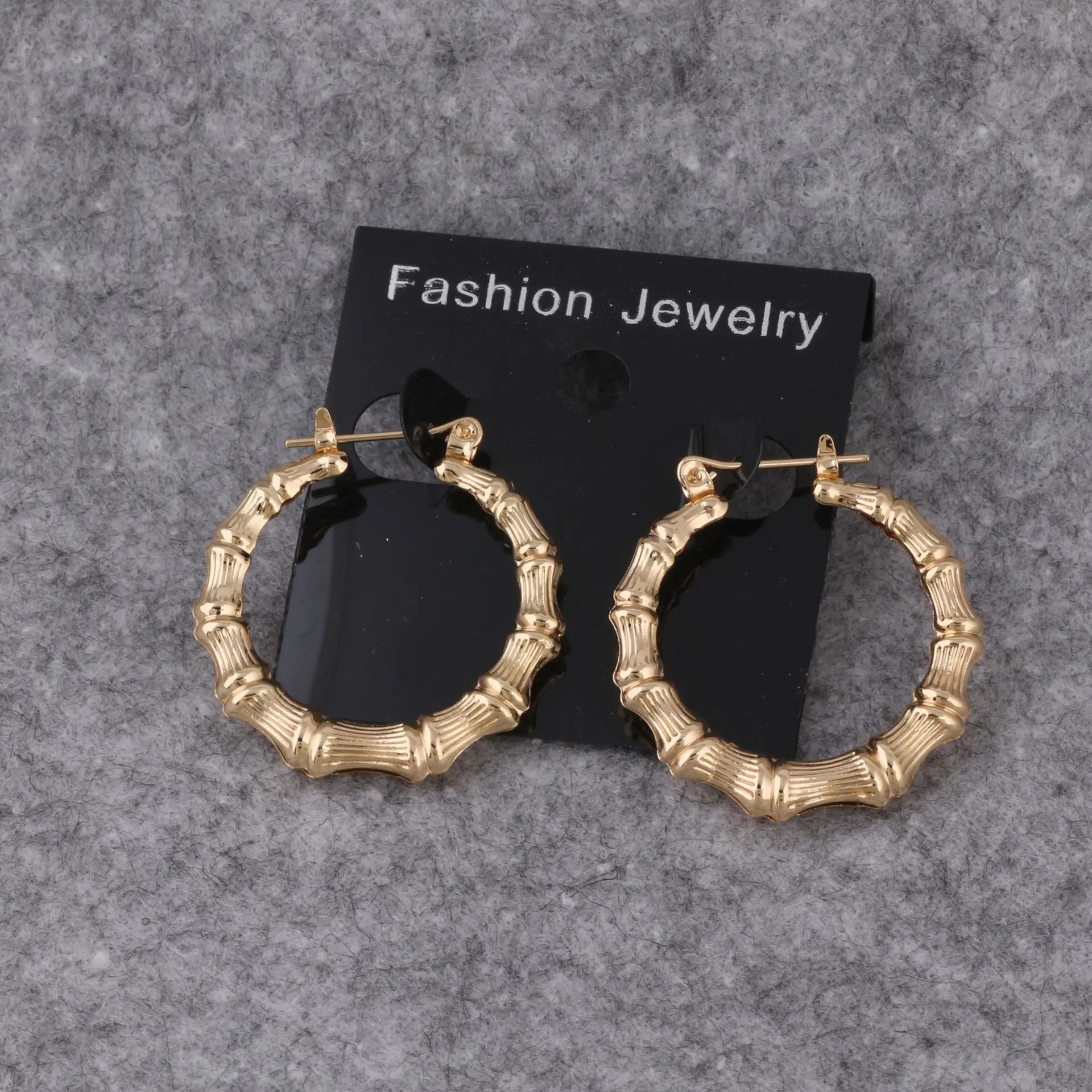 Wholesale Bamboo Earrings Big Stainless Steel Earrings Women Large