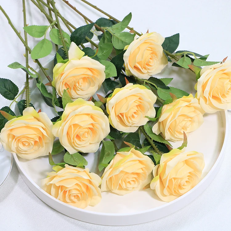 Handmade Simulated Rose Flower Home Wedding Party Decoration Artificial Stem Single Rose Bouquet Buy Stem Single Rose Wedding Rose Bouquet Sill Three Headed Chrysanthemum Flower For Wedding Home Decorations Product On Alibaba Com