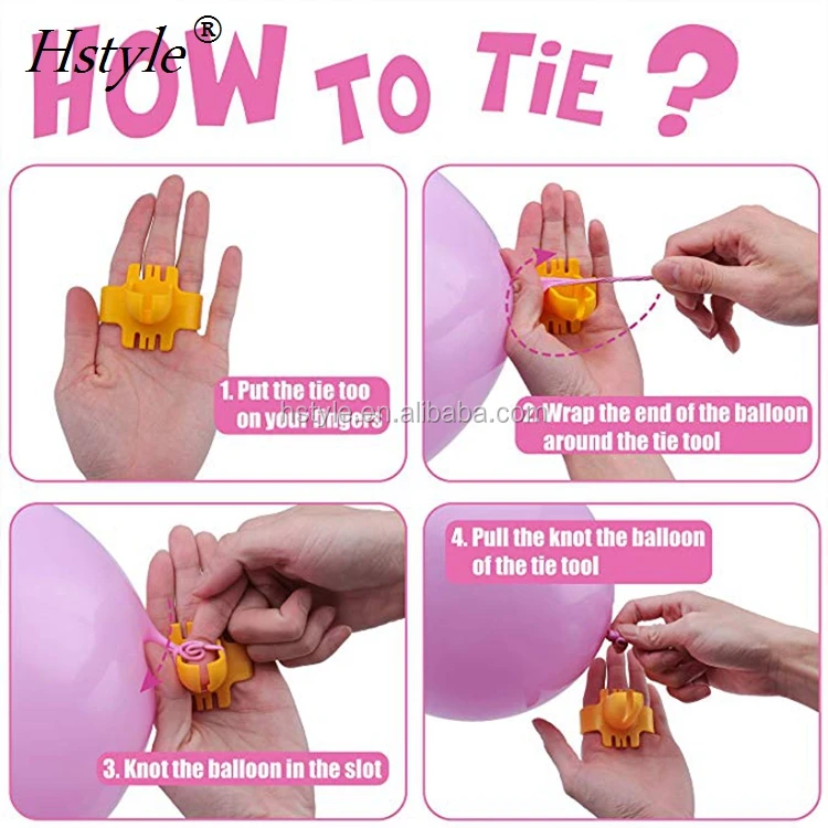 2 Table Balloon Stand Kit With 33ft Balloon Tape Strip,2pcs Tying Tool