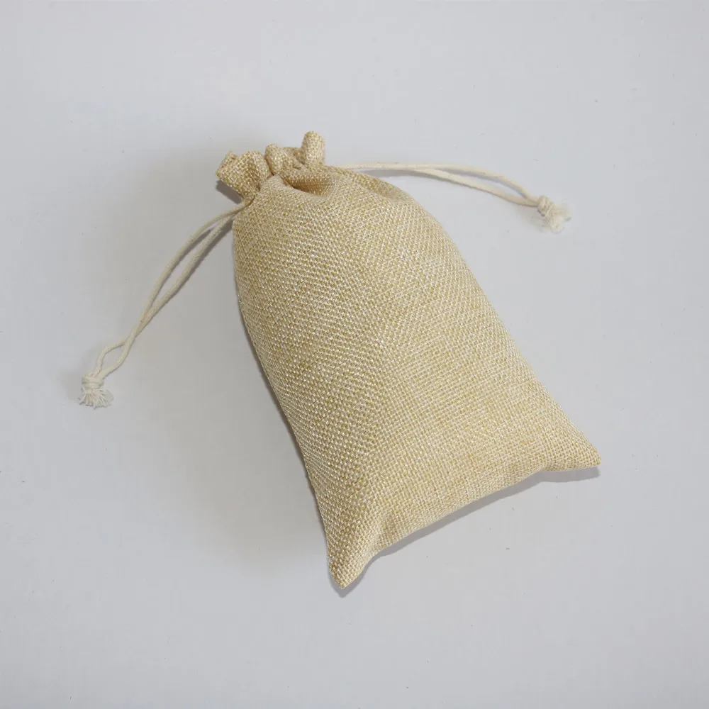 Custom Ecofriendly Small Linen Pouch Packaging Hemp Gift Bags