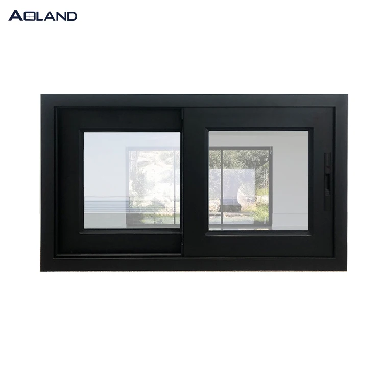 Aluminium black small sliding window Euro system hot sale Shanghai factory