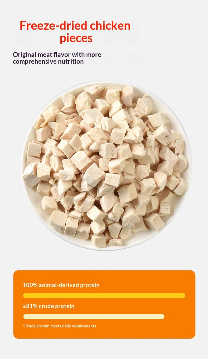 Freeze-dried Cat Snack with Chicken Duck Salmon Main Ingredients Shandong Origin factory