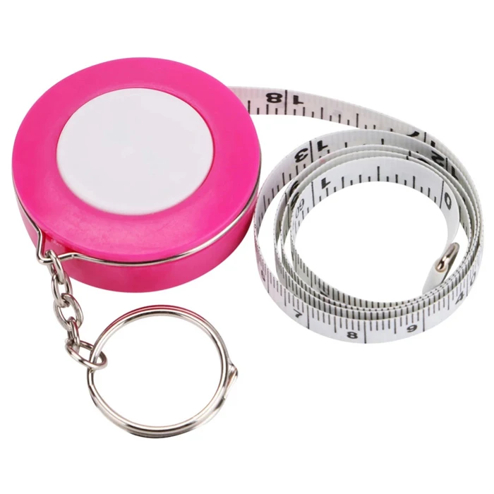 150cm/60" Custom Logo Round Retractable Tailor Keychain Tape Measure