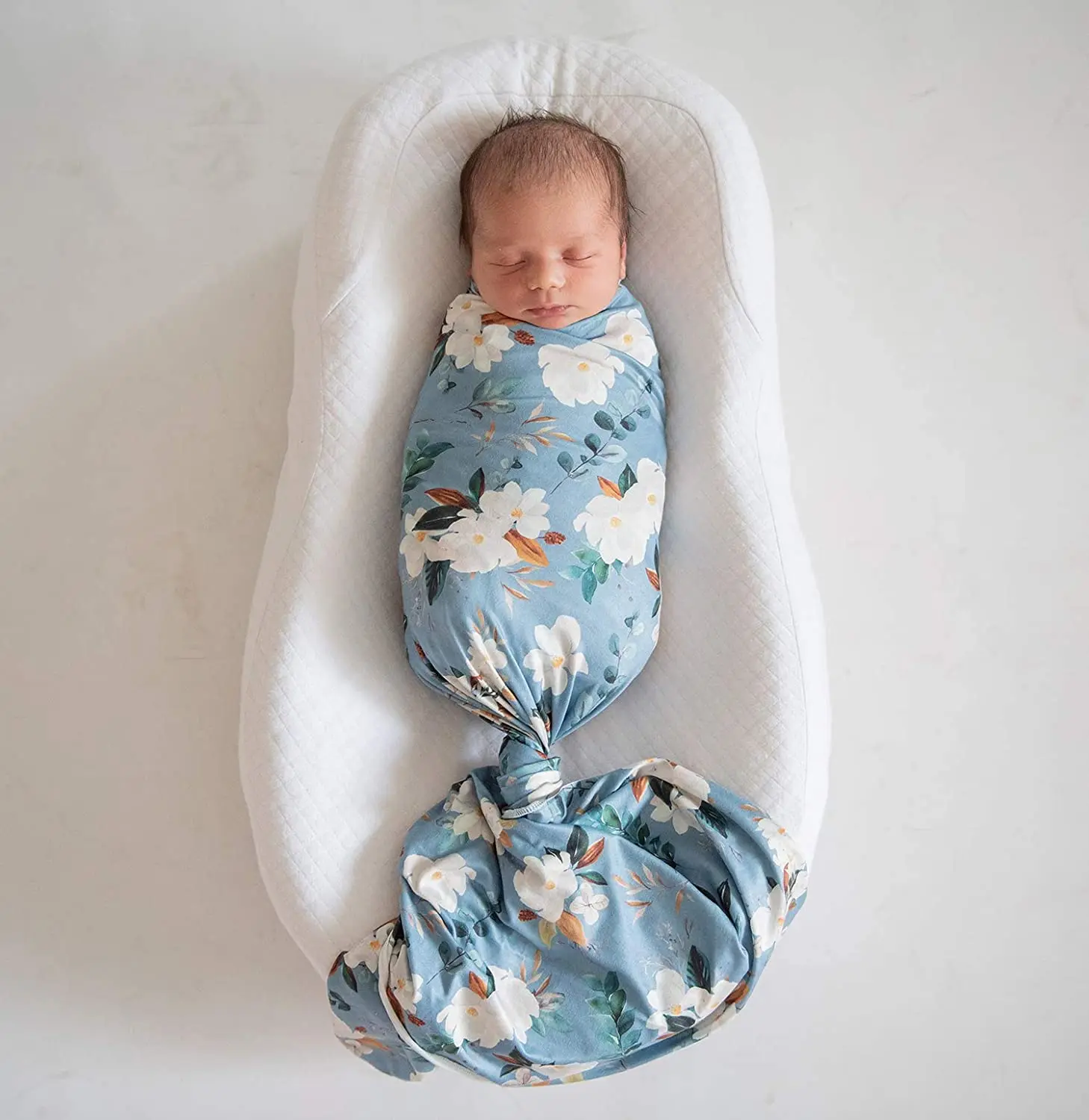 Wholesale Newborn Floral Printed Receiving Blanket Baby Boy Nursery
