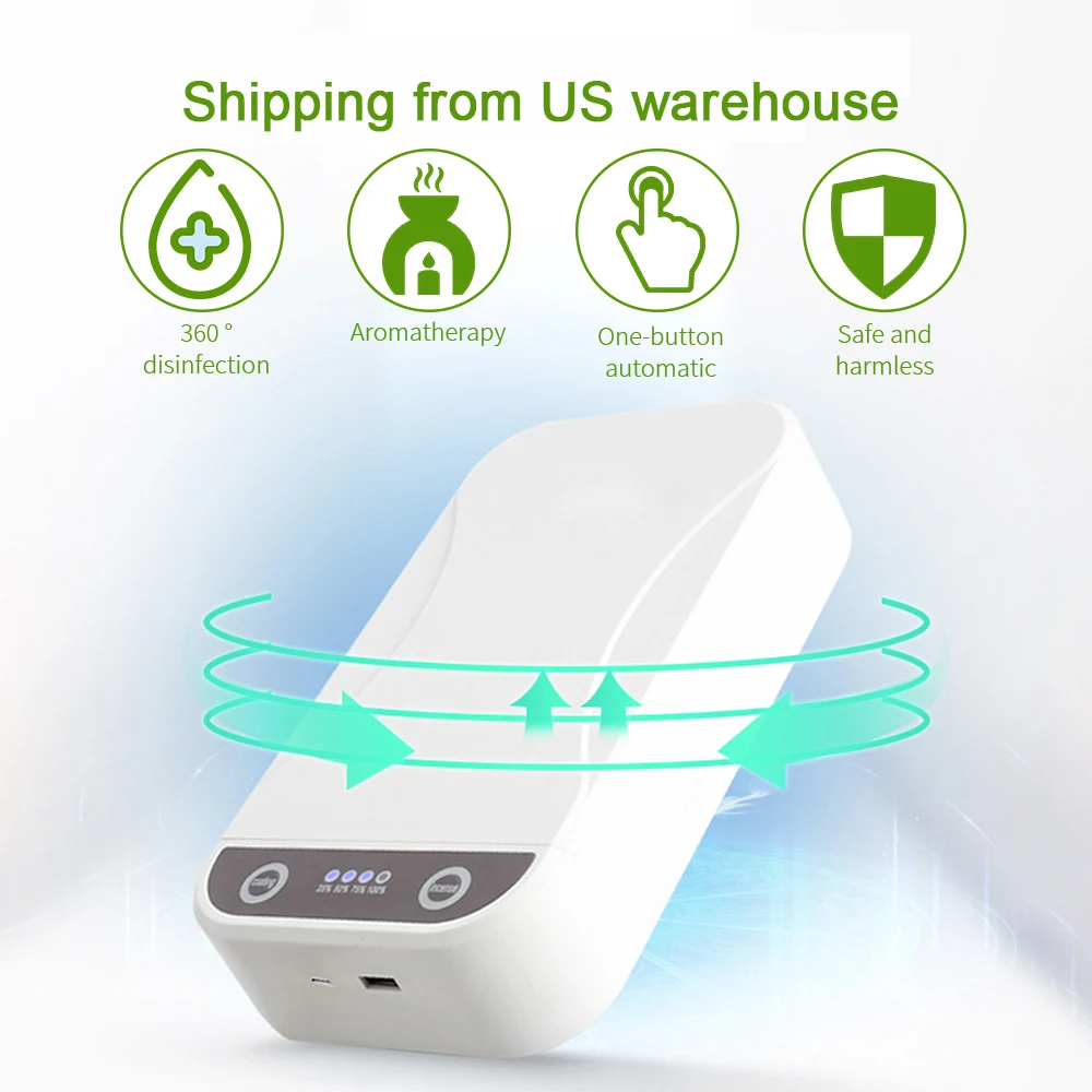 
UV Phone Mini Sterilizer Case Portable Toothbrush Disinfection Cabinet UV Sanitizer Box 