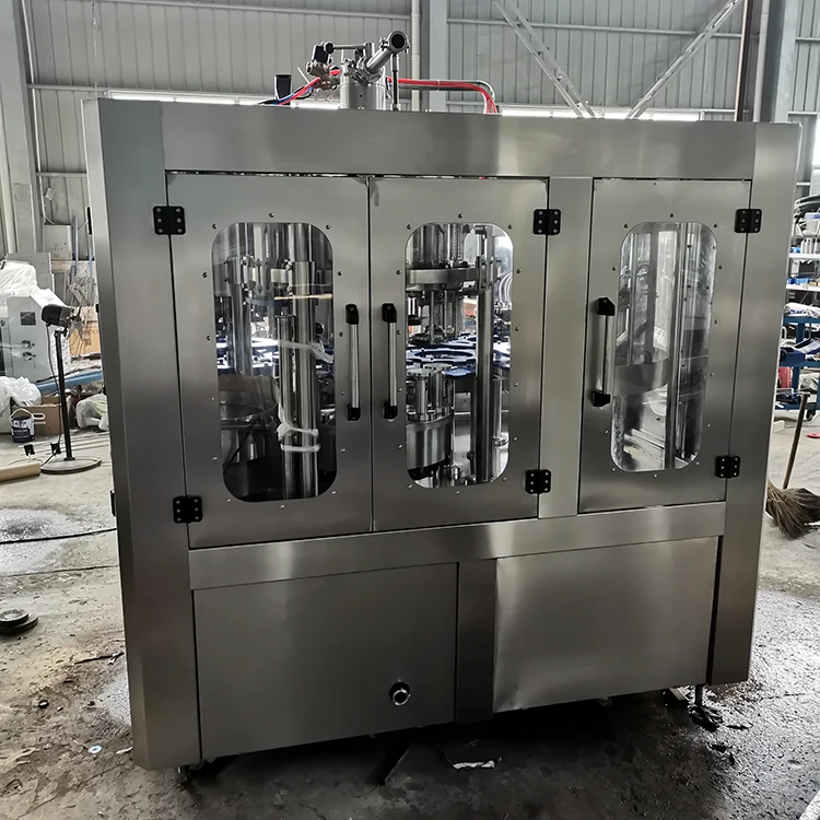 Small Scale Automatic Glass Bottle Wine / Carbonated Beverage / Beer