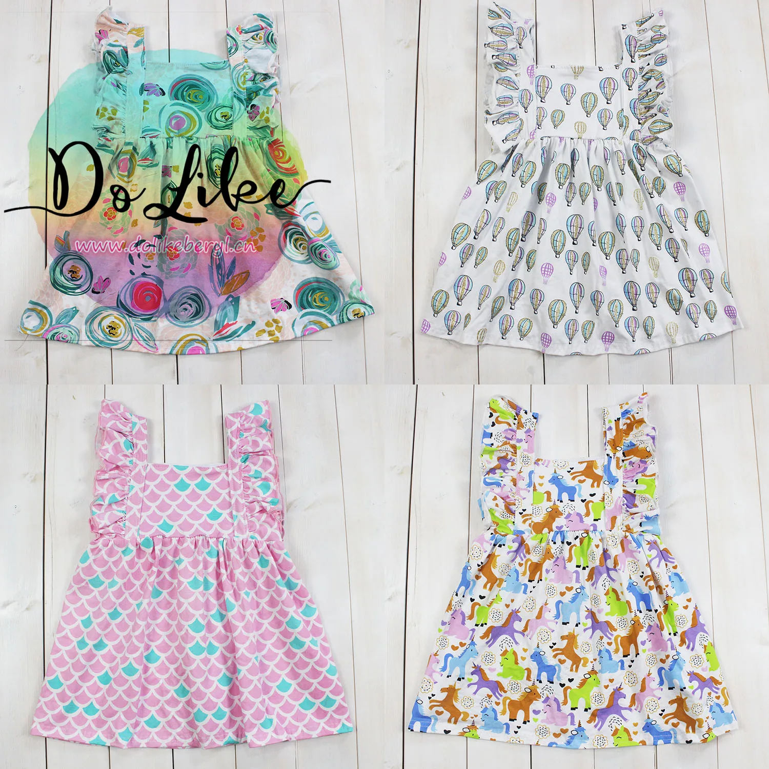 Robe D'été Et De Fête Pour Petite Fille Happy Kids USA - Taille 2T - 100% Coton Multicolore - Occasion Très Bon état