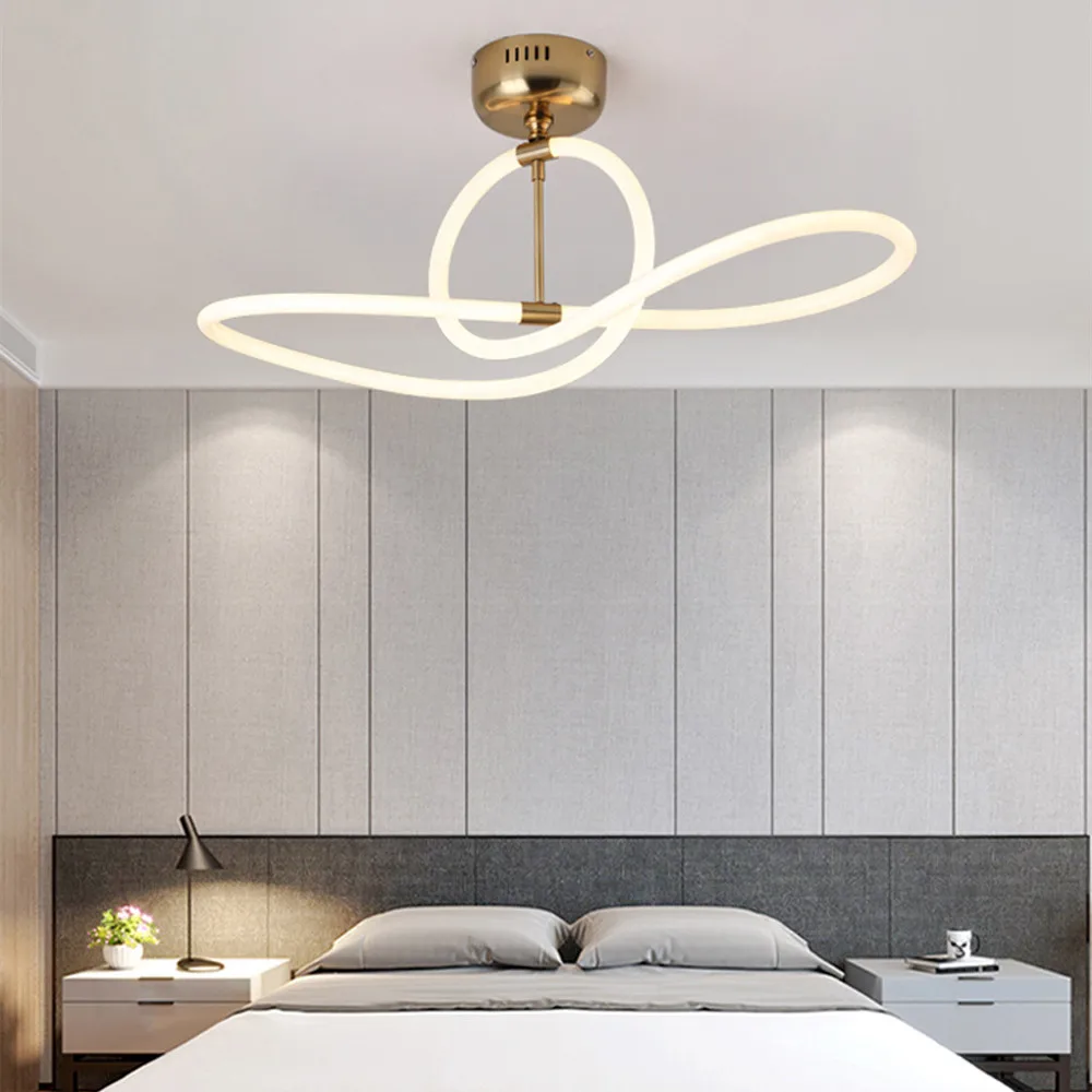 Creative nordic led ceiling lights simple 360 degree lighting acrylic ceiling lamps for bedroom