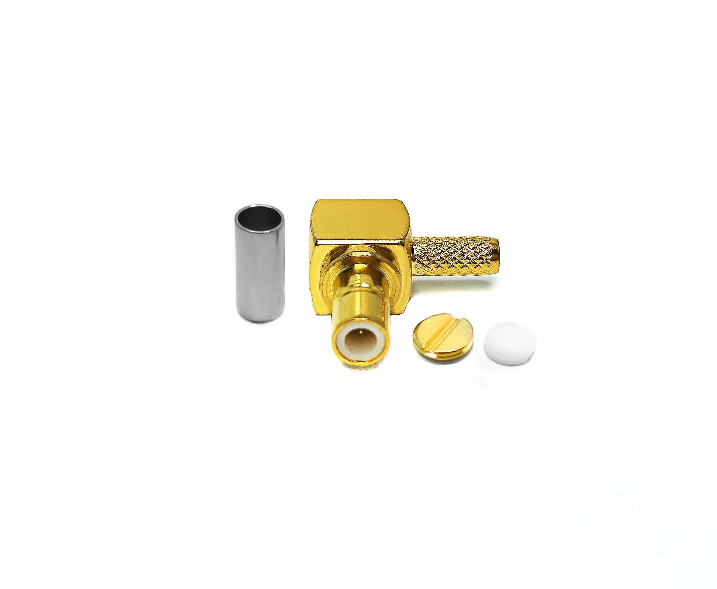 Rfvoton SMB female jack right angle RA 90 degree  rg174 cable conector crimp rf coaxial connector manufacture