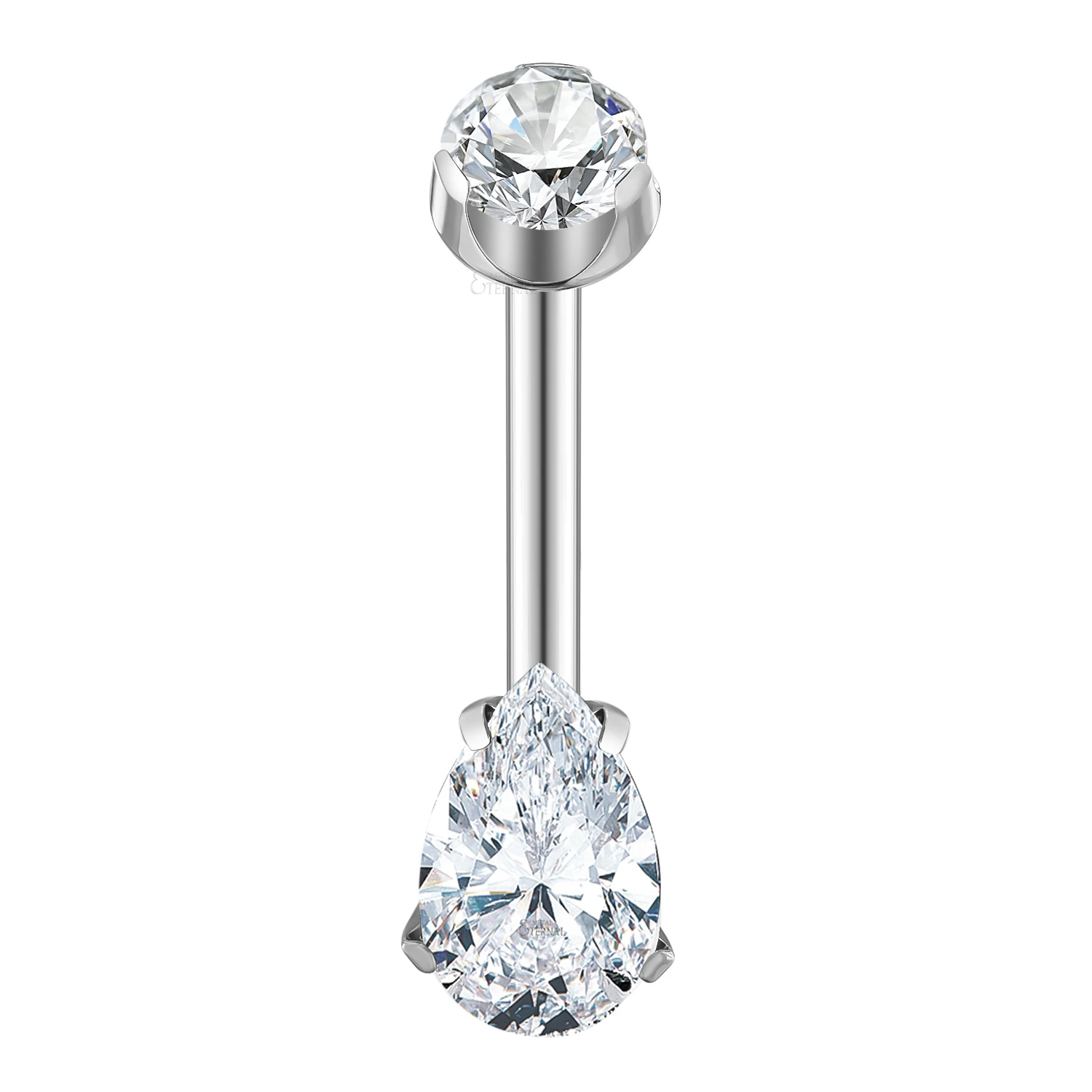 Eternal Metal Astm F136 Titanium Wholesale Teardrop Curved Barbell