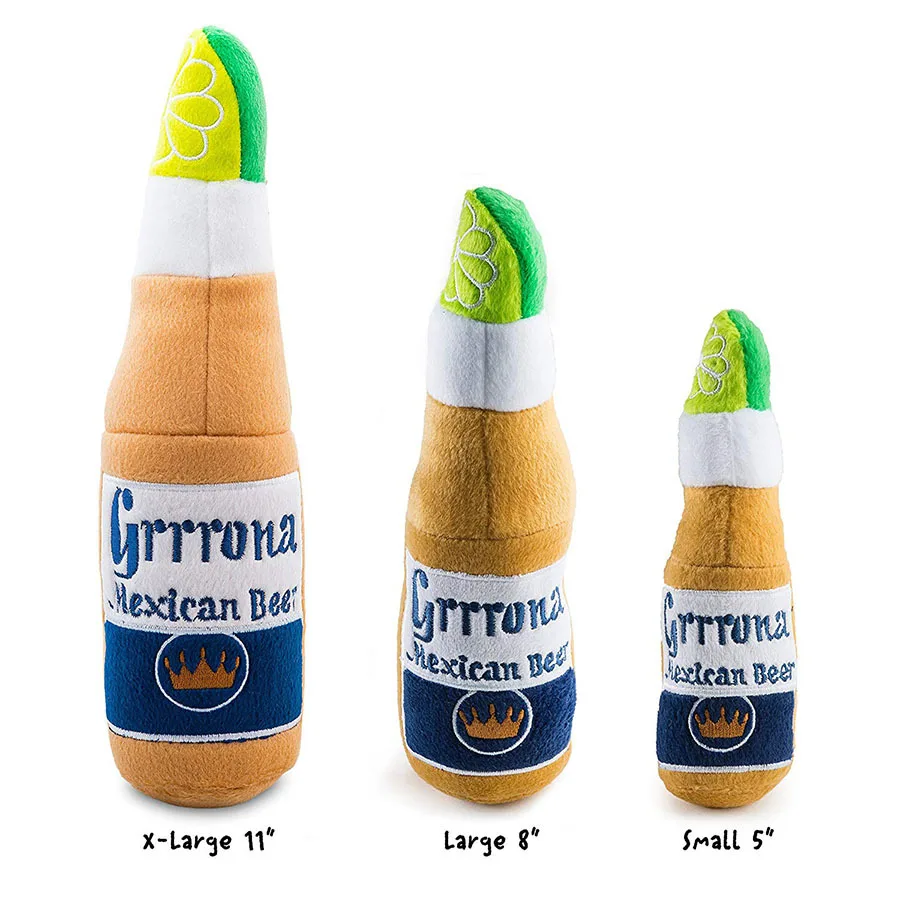 Squeaky Plush Dog Toy Interactive Plush Beer Can Pet Toy Pet Bite