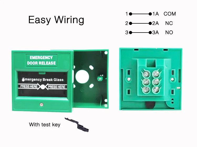 Fire Alarm System Conventional Break Glass Switch Manual Call Point Button Emergency Fire Alarm