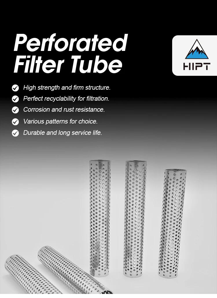 Factory Price Cylinder Filter Steel Perforated Metal Mesh Stainless