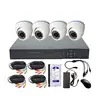5.0 Mega Pixel H265+ IR indoor small metal mini dome ahd camera 4ch 5mp hard disk diy AHD DVR Camera Kit cctv system