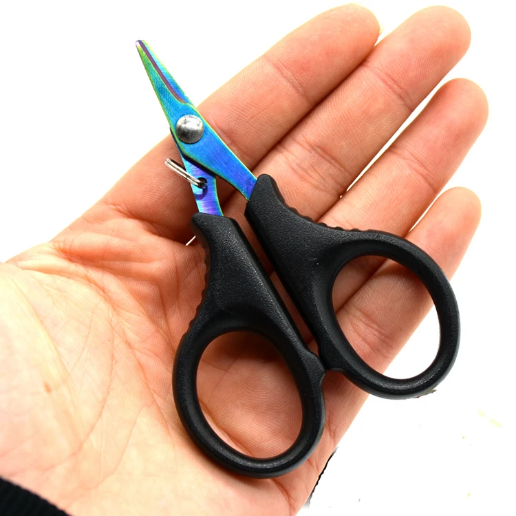 color titanium mini fishing scissors fishing