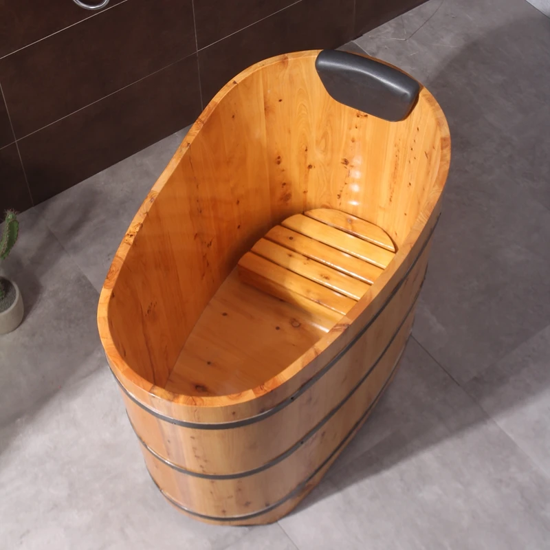 Foshan Ningjie Wooden Bathtub Freestanding Cedar Wood Bathtub Buy